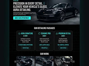 Auto detailing website concept