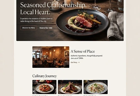 Restaurant website concept