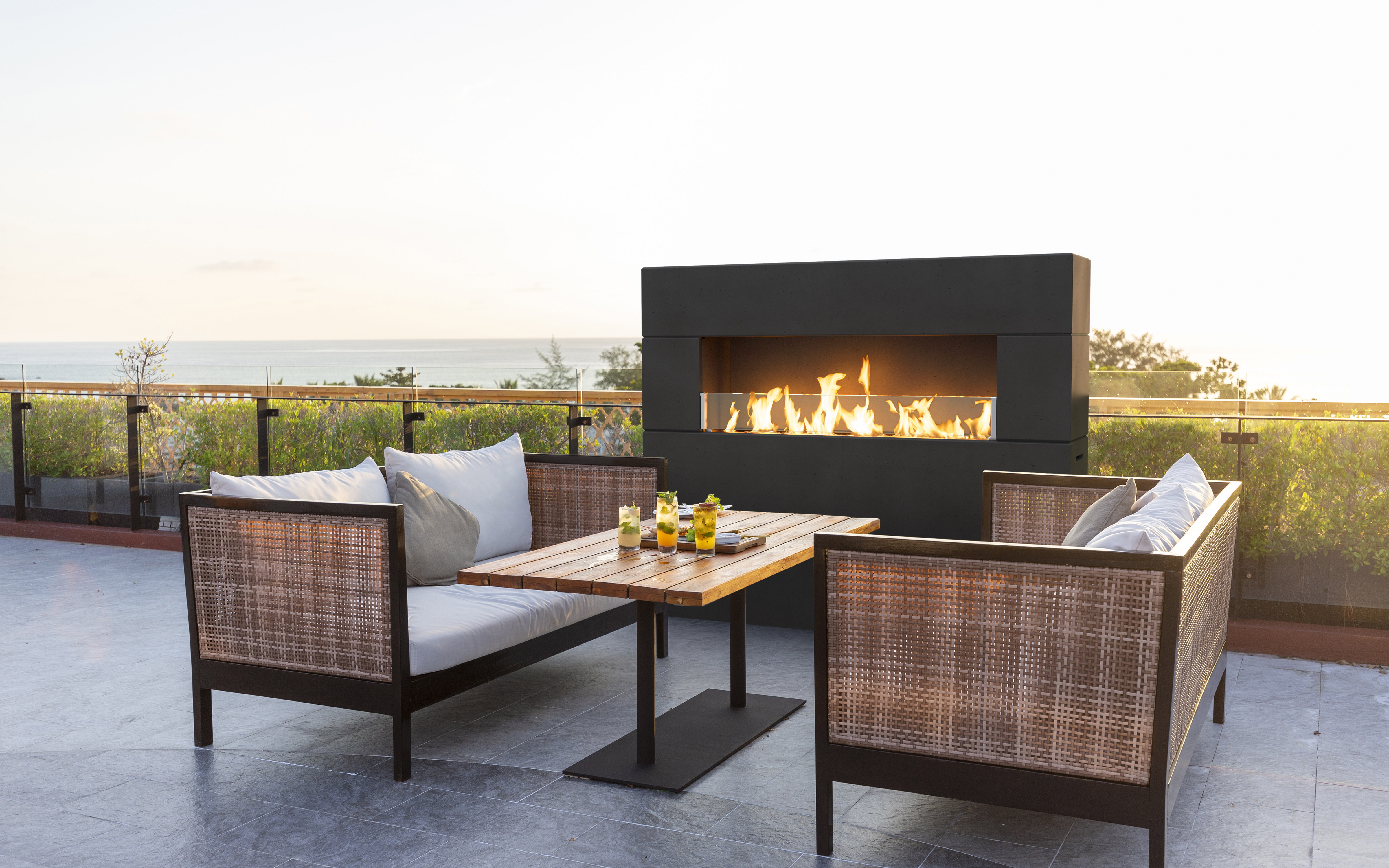 Luxury indoor fireplace