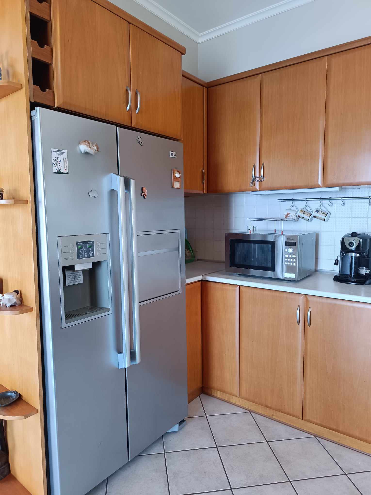 Kitchen with refrigerator & pantry
