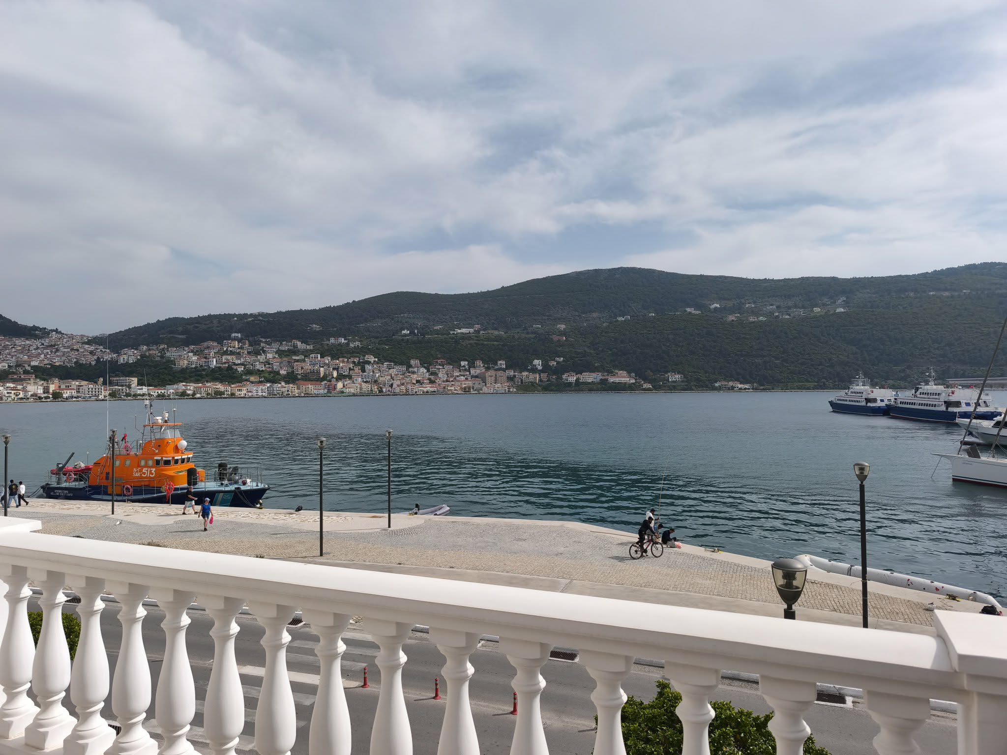 Balcony view over the harbor