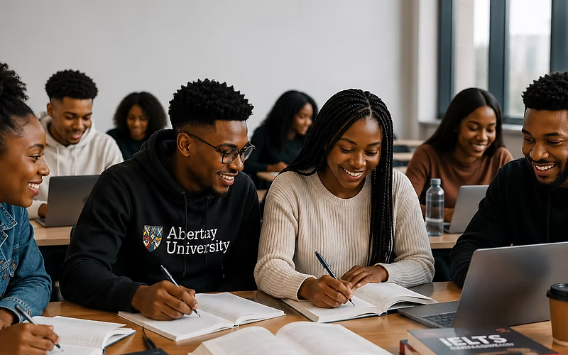 Abertay University Year One students at the Oxford International Study Hub