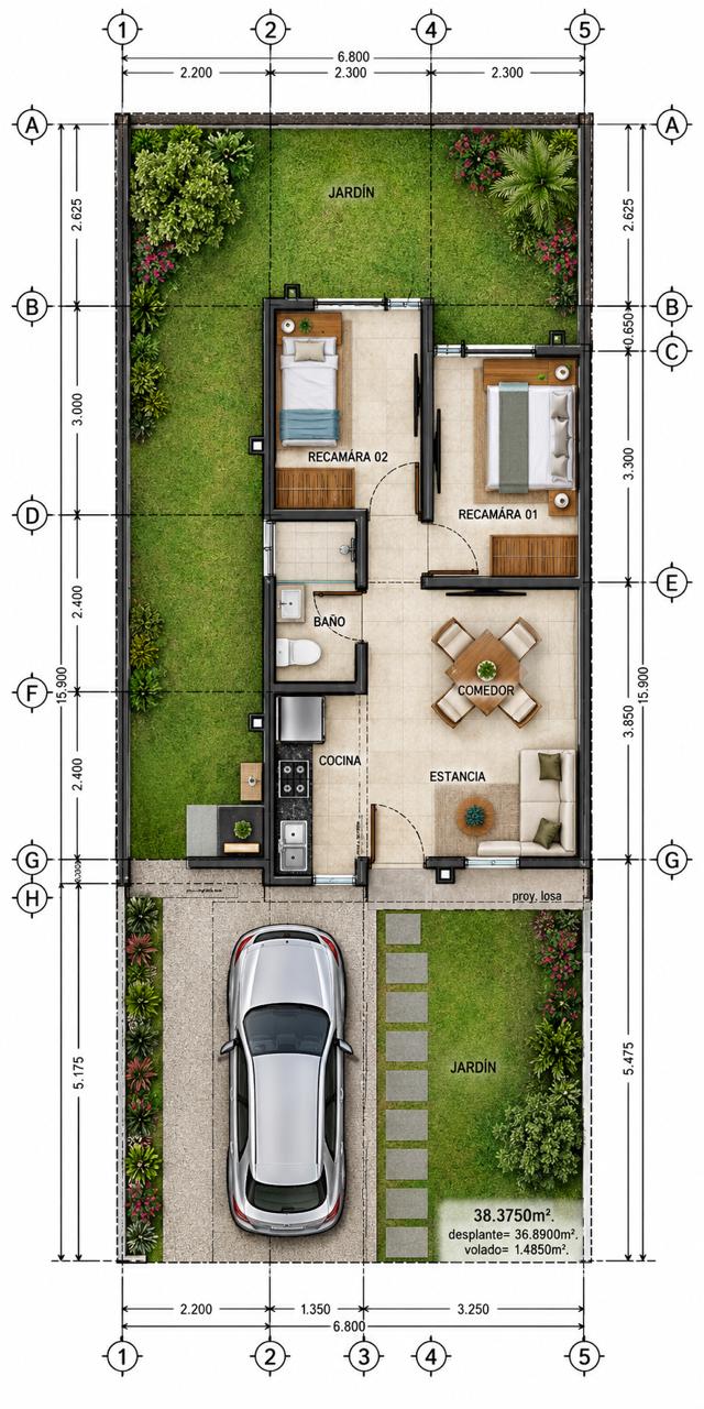 Plano Planta baja · Roble