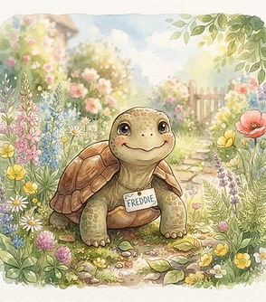 Portrait of Freddie the Tortoise