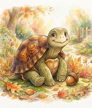 Portrait of OJ the Tortoise