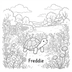 Coloring sheet 1: Freddie's Big Adventure