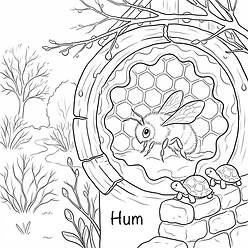Coloring sheet 10: Hum's Spring Song