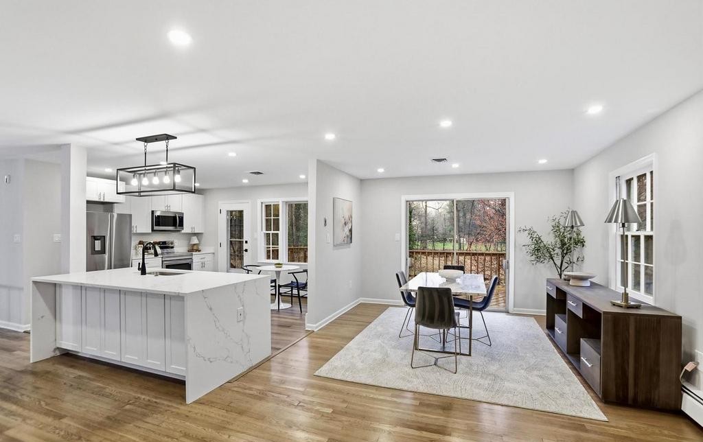 Open-concept kitchen and dining remodel