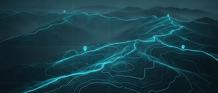 Western North Carolina service area — abstract topographic graphic