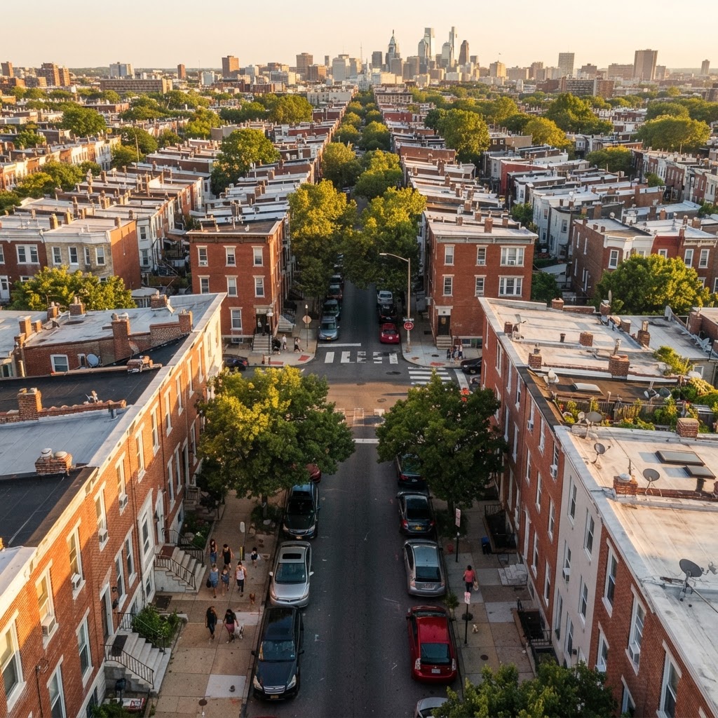 Point Breeze, South Philadelphia, from above