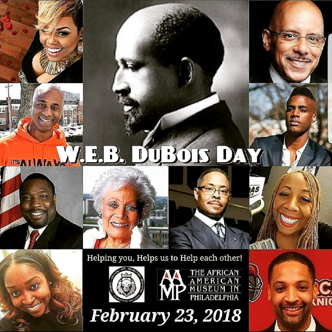 W.E.B. DuBois Day flyer, February 23, 2018, at the African American Museum in Philadelphia
