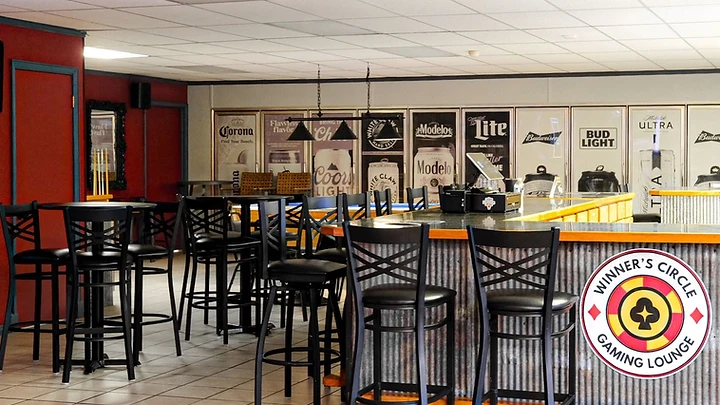 Inside Winner's Circle Gaming Lounge in Albany, Illinois