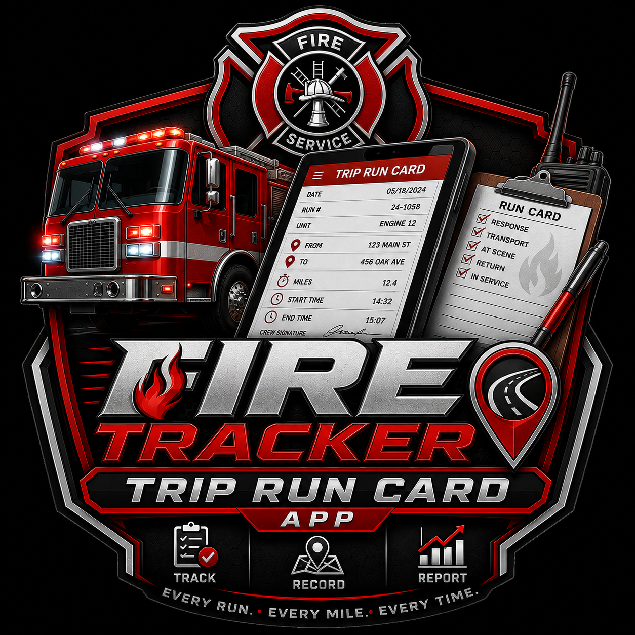 Fire Tracker Trip & Run Card logo