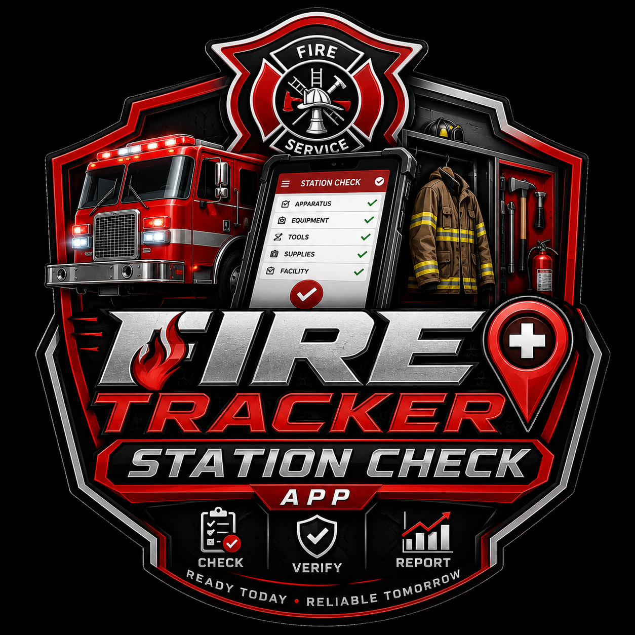 Fire Tracker Station Check logo