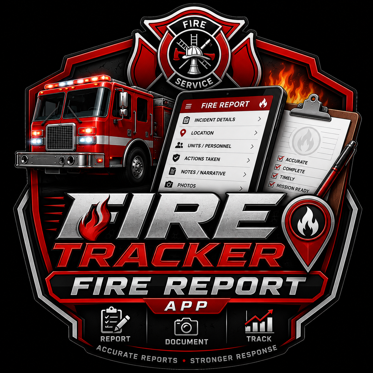 Fire Tracker Reports logo