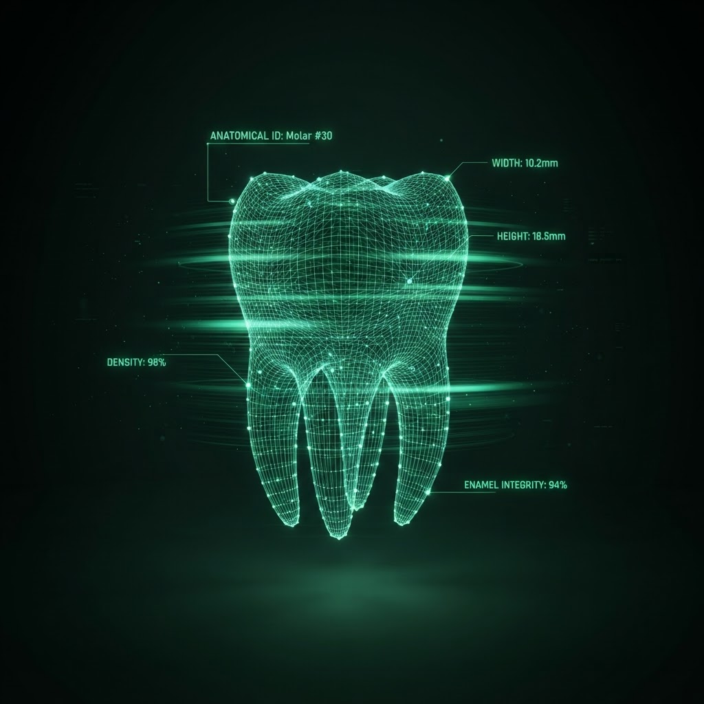 Holographic tooth scan — NAVAI operatory telemetry