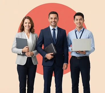 Professionals promoting job listings