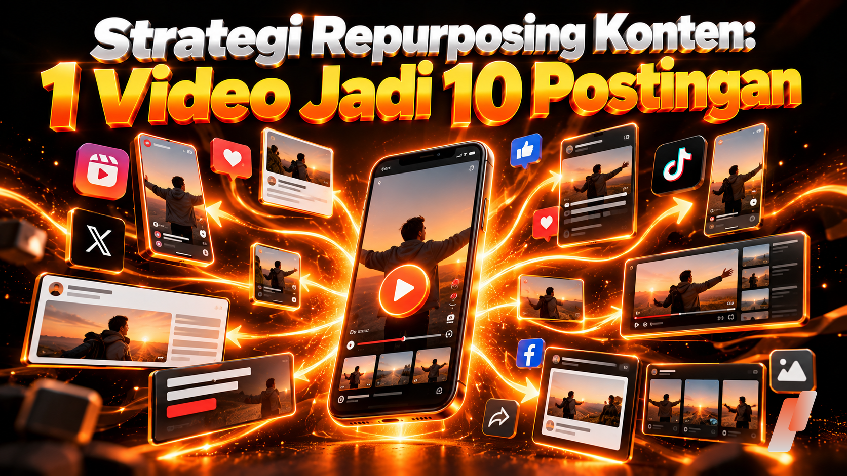 Strategi Repurposing Konten: 1 Video Affiliate Jadi 10 Postingan