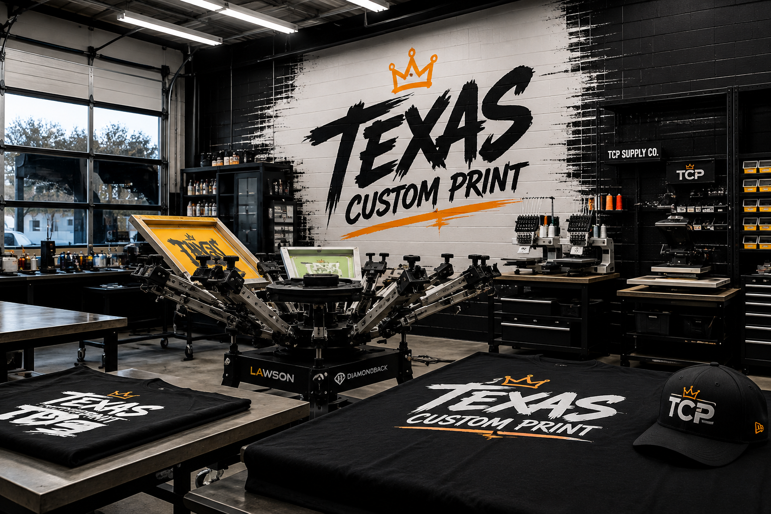 Texas Custom Print production floor
