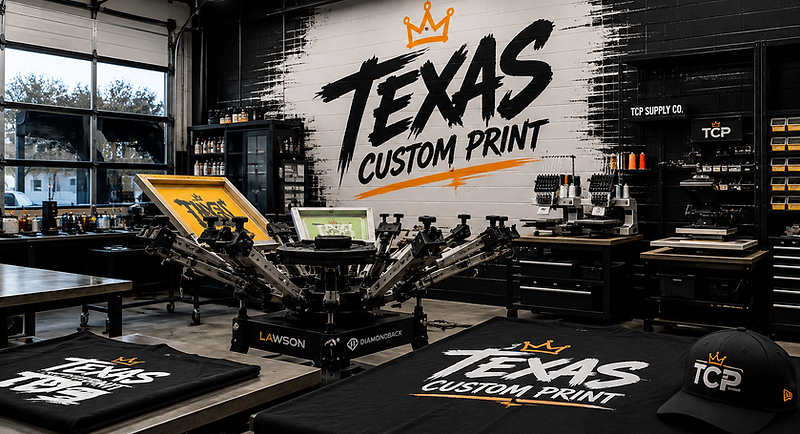 Texas Custom Print production floor