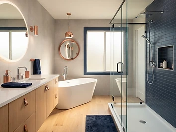 Modern remodeled bathroom in Austin TX