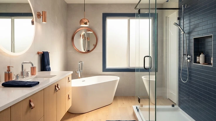 Modern remodeled bathroom in Austin TX
