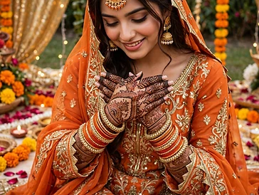 🧡 Orange Mehndi Bridal Choora 🧡