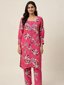 Vibrant hot pink 2-piece co-ord set Georgette