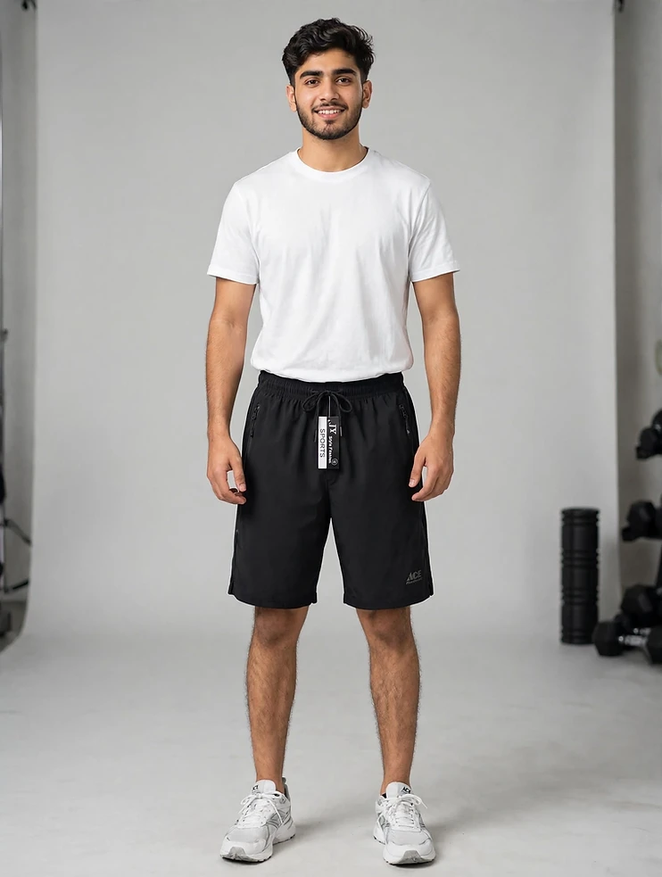 Men's Sports Shorts - Black - 3 Sizes Available