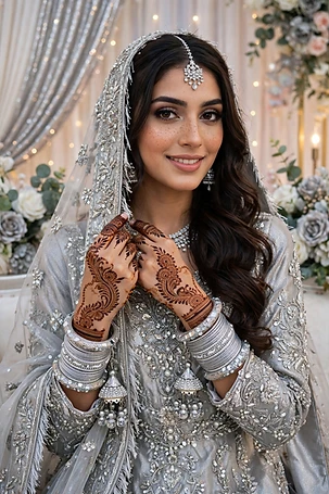 🤍 Silver Bridal Jhumka Choora set 🤍