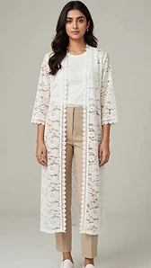 Long Jali Shrug - Winter Collection