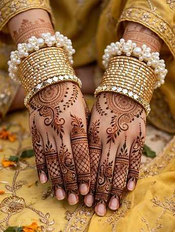 💛 Mehndi Party Wear Gajra Bangles 💛