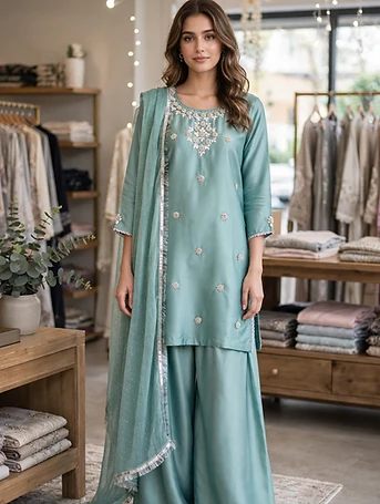 Silk Short Shirt 3-Piece - Small Size
