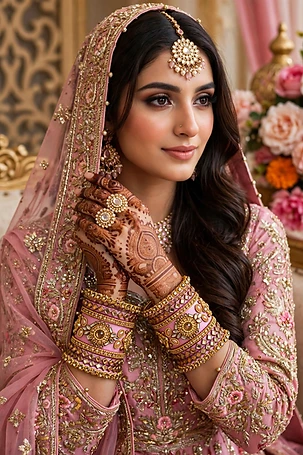💖 Pink Silk Rajwadi Bridal Choora 💖