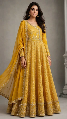  Heavy Embroidered Angrakha Maxi / Anarkali-Full Length-3 Piece-Ready To Wear