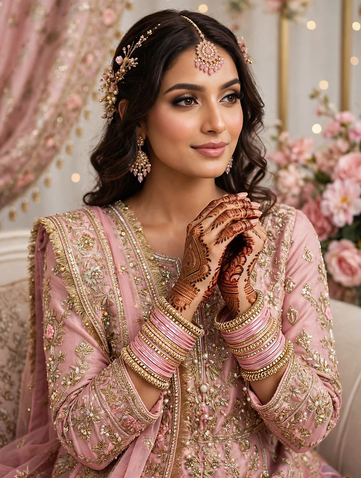 💖 Baby Pink Bridal Chooraiyan 💖