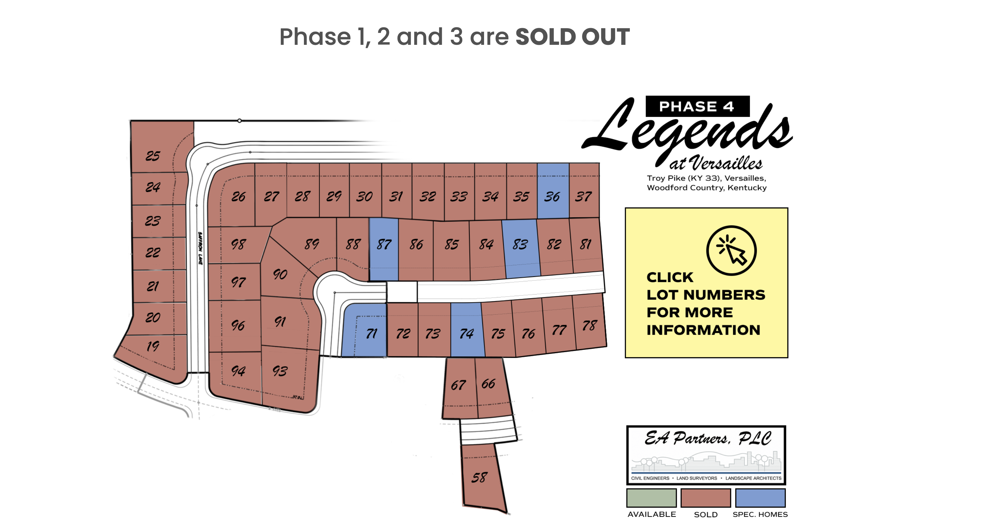 The Legends at Versailles — Phase 4 Plat Map