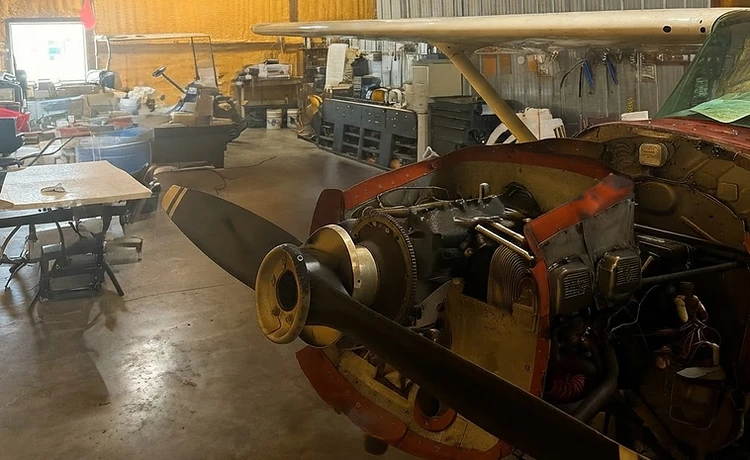 Aircraft in the Murray Air maintenance workshop