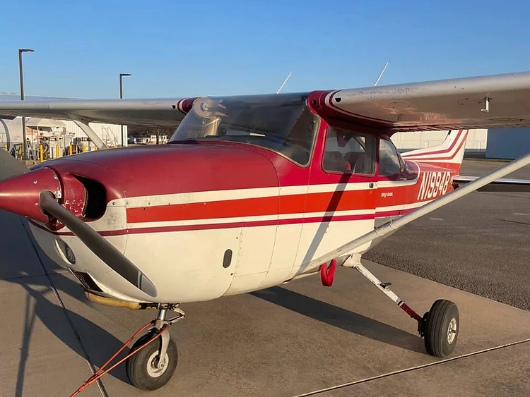 Cessna 172M N19948 in maroon and white livery parked on the Murray Air ramp