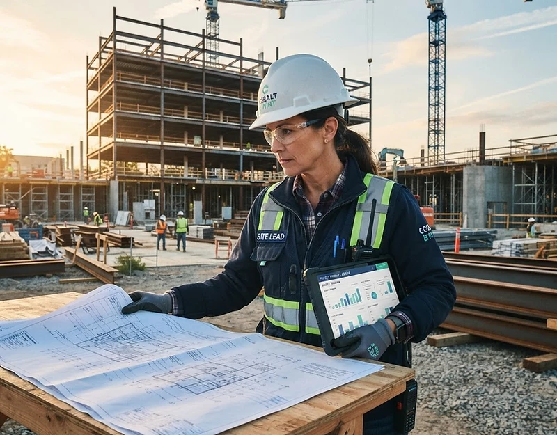 Construction job site with QuickBooks Projects expertise