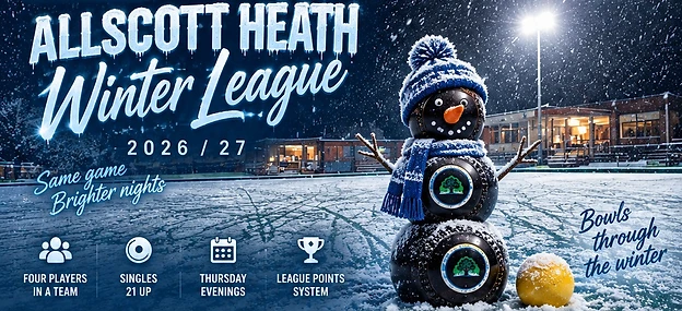 Allscott Heath Winter League 2026/27
