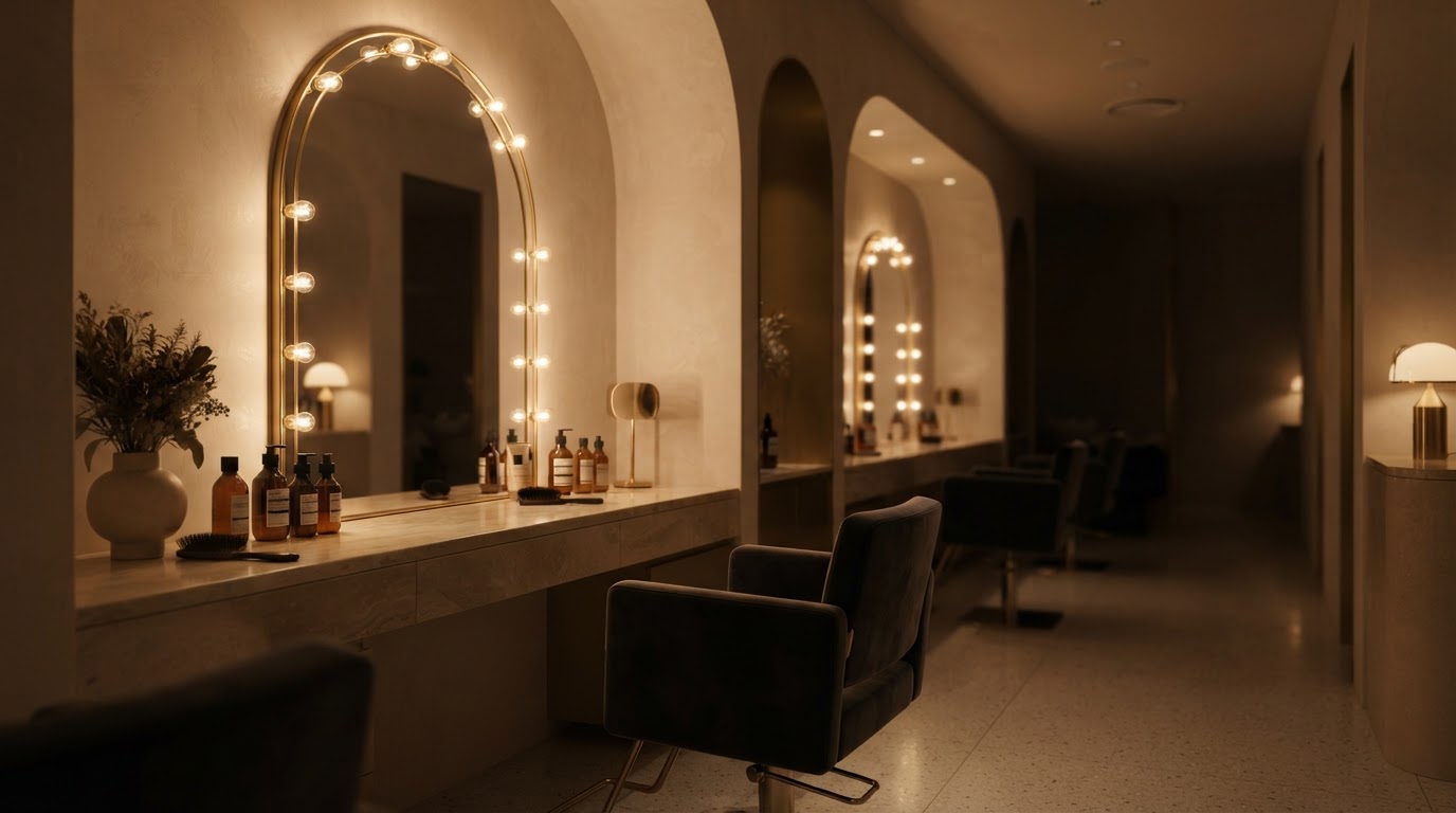 Luxury unisex salon interior