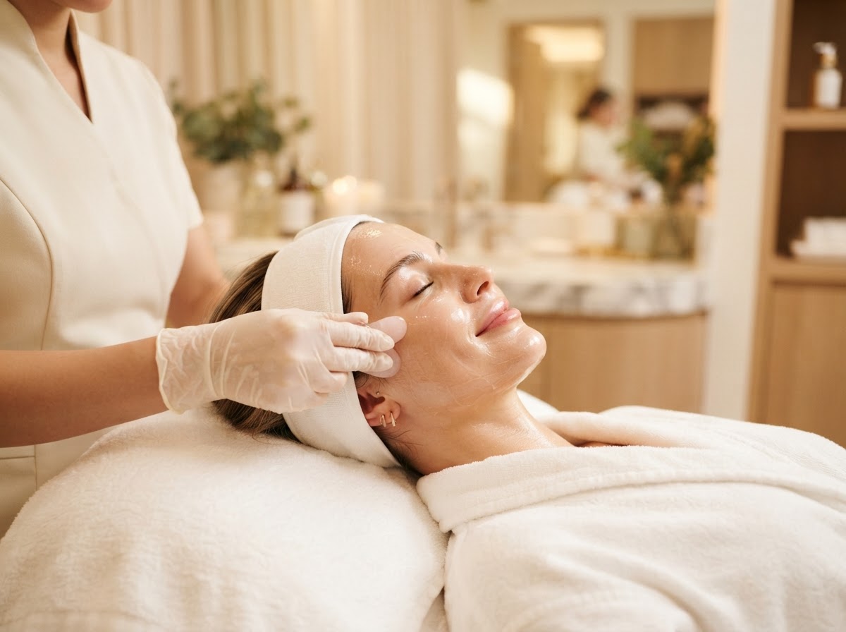 Luxury facial beauty treatment