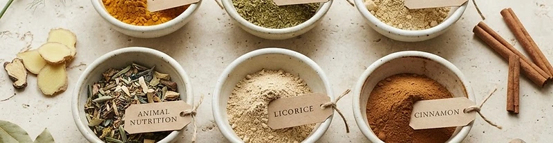 Poudres de plantes pour l'alimentation animale