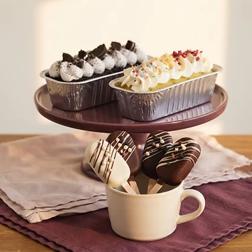 A selection of handmade mini loaf cakes and cakesicles