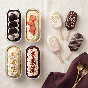 A selection of handmade mini loaf cakes and cakesicles