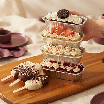 A selection of handmade mini loaf cakes and cakesicles