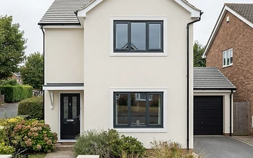House exterior with a smooth modern render finish