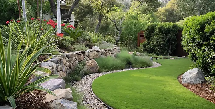 Professional hardscape installation with paver patio, fire pit, and retaining wall in a South Carolina Lowcountry backyard