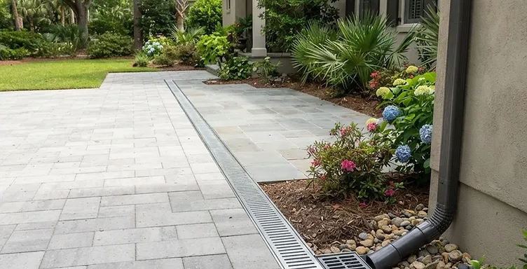 Yard Drainage Solutions project at a residential property in Moncks Corner, South Carolina